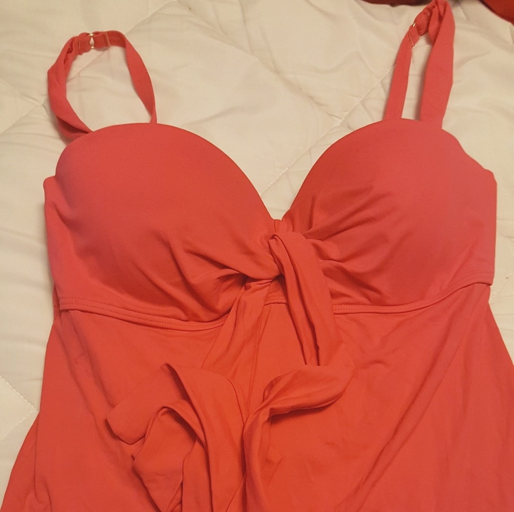 Coco Reef tankini top - coral pink